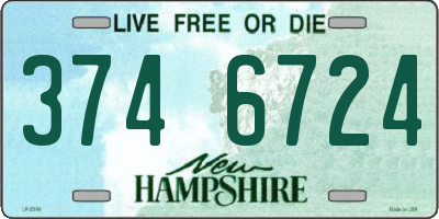 NH license plate 3746724