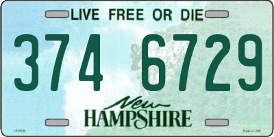 NH license plate 3746729