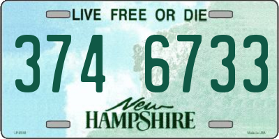 NH license plate 3746733