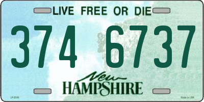 NH license plate 3746737