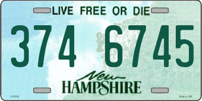 NH license plate 3746745