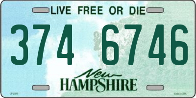 NH license plate 3746746