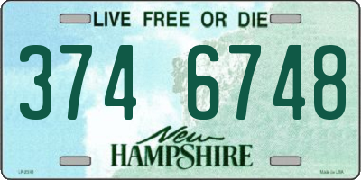 NH license plate 3746748