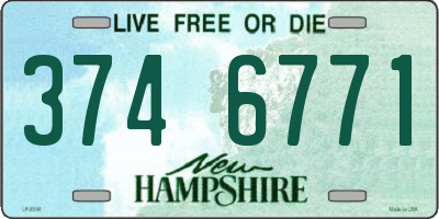 NH license plate 3746771