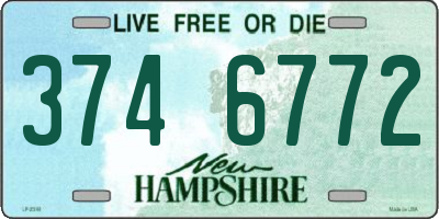NH license plate 3746772