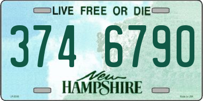 NH license plate 3746790