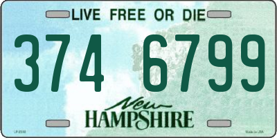NH license plate 3746799