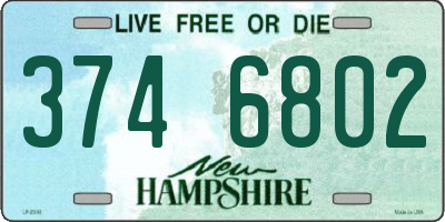 NH license plate 3746802