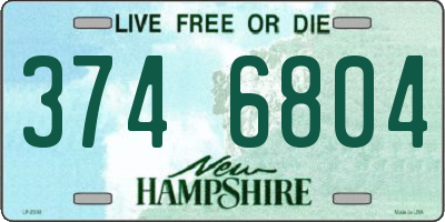 NH license plate 3746804
