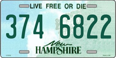 NH license plate 3746822