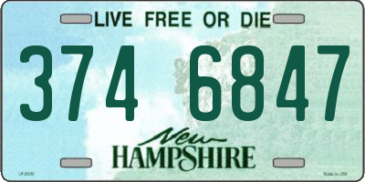 NH license plate 3746847