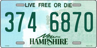 NH license plate 3746870