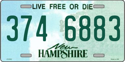 NH license plate 3746883