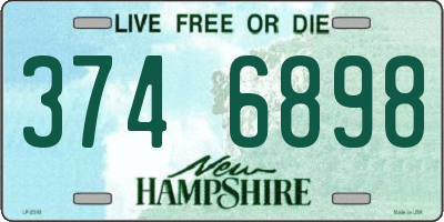 NH license plate 3746898
