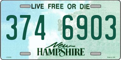 NH license plate 3746903
