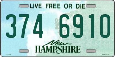 NH license plate 3746910