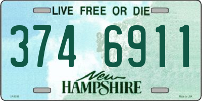 NH license plate 3746911