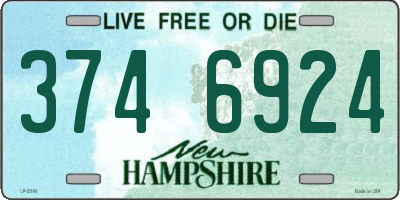 NH license plate 3746924