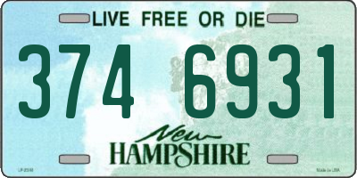 NH license plate 3746931