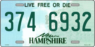 NH license plate 3746932