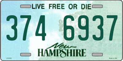 NH license plate 3746937