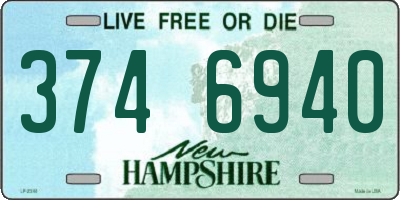 NH license plate 3746940