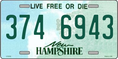 NH license plate 3746943