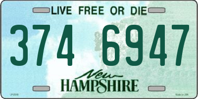 NH license plate 3746947