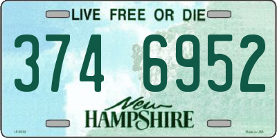 NH license plate 3746952