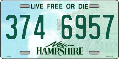 NH license plate 3746957