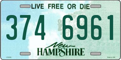 NH license plate 3746961