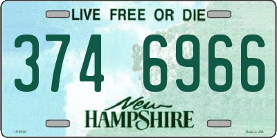 NH license plate 3746966