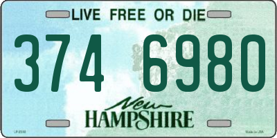 NH license plate 3746980