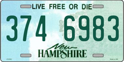 NH license plate 3746983