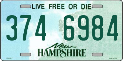 NH license plate 3746984