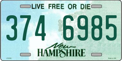 NH license plate 3746985