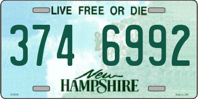 NH license plate 3746992