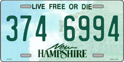 NH license plate 3746994