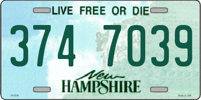 NH license plate 3747039