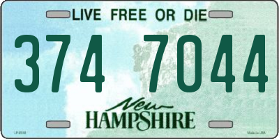 NH license plate 3747044