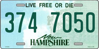 NH license plate 3747050