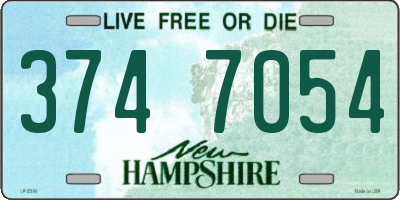 NH license plate 3747054