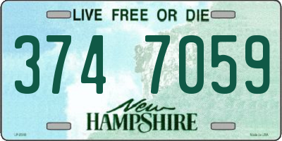NH license plate 3747059