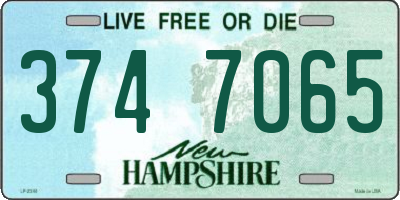 NH license plate 3747065