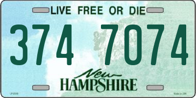 NH license plate 3747074