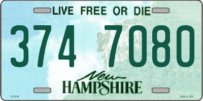 NH license plate 3747080