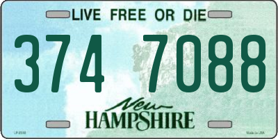 NH license plate 3747088