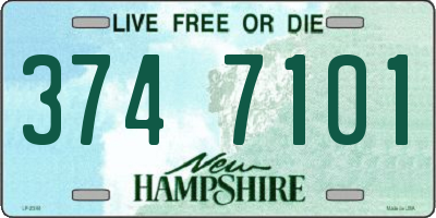 NH license plate 3747101