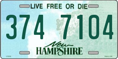 NH license plate 3747104