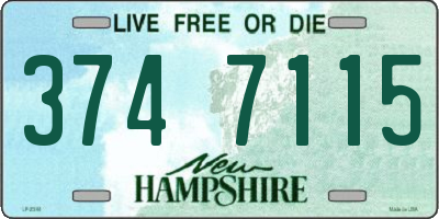 NH license plate 3747115